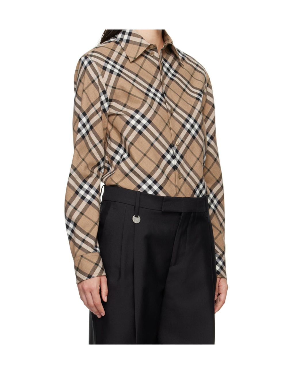 Burberry Gray Check Shirt