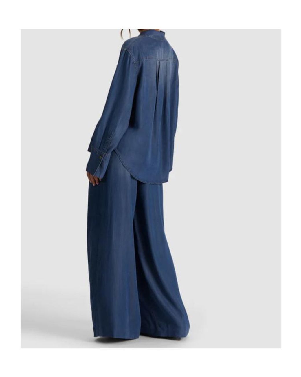 Alice + Olivia Blue Denim Button-Down Shirt