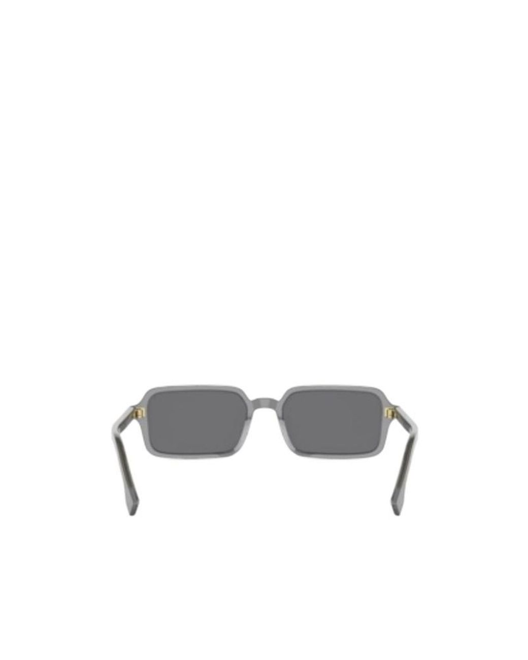 Fendi White Eyewear Selleria Rectangle Frame Sunglasses
