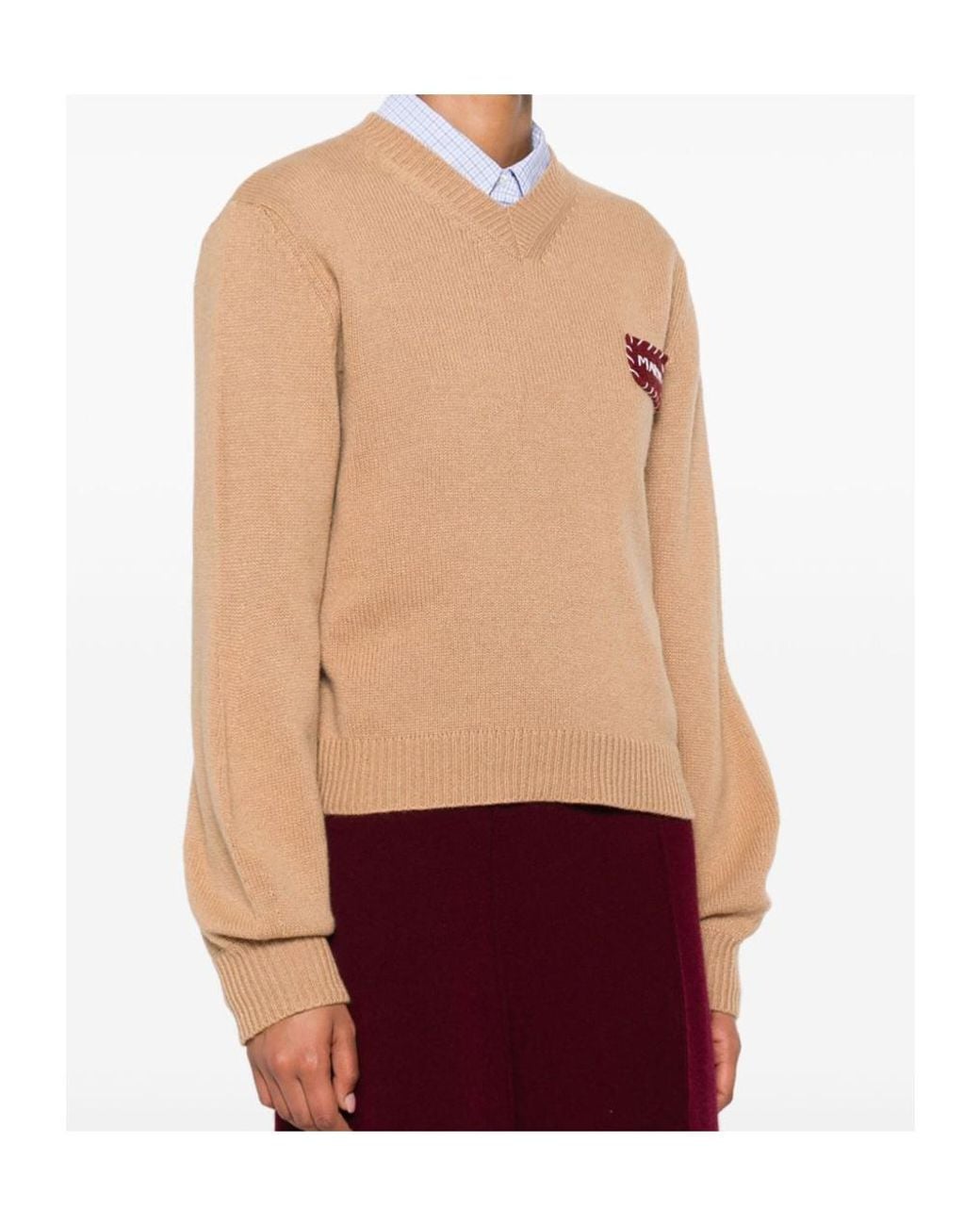 Marni Natural V-Neck Sweater