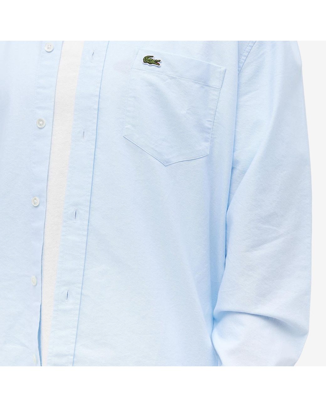 Lacoste Blue Regular Fit Oxford Shirt for men