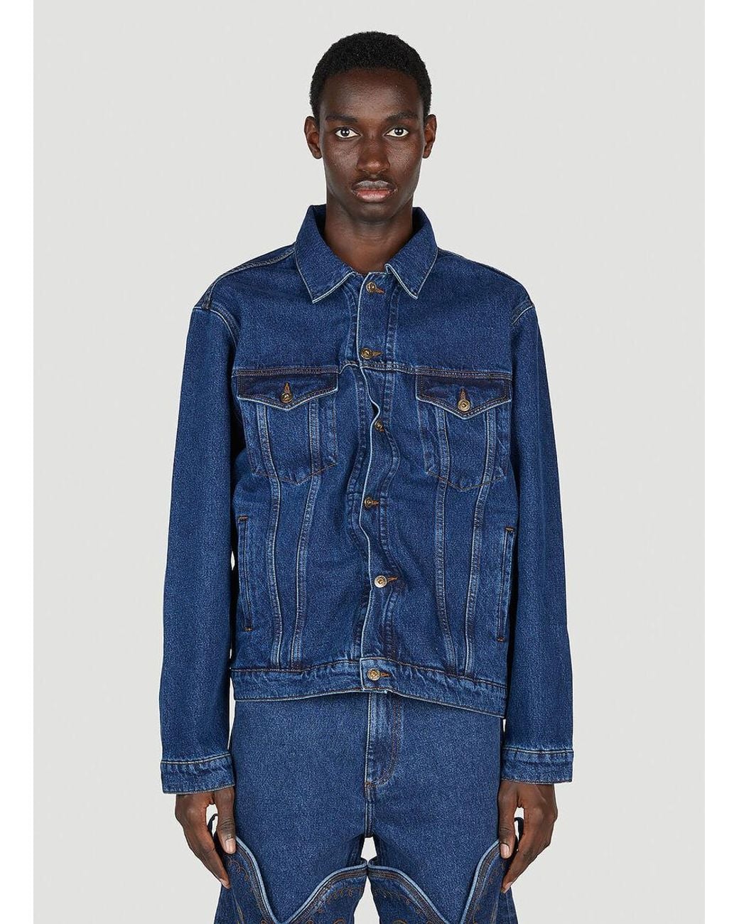 Y. Project Blue Classic Wire Denim Jacket for men