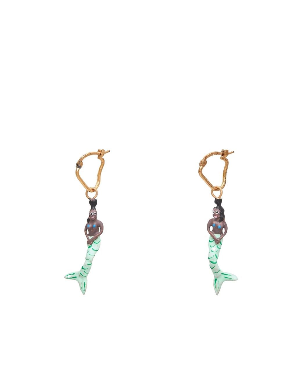 Marni White Push-Clasp Earrings