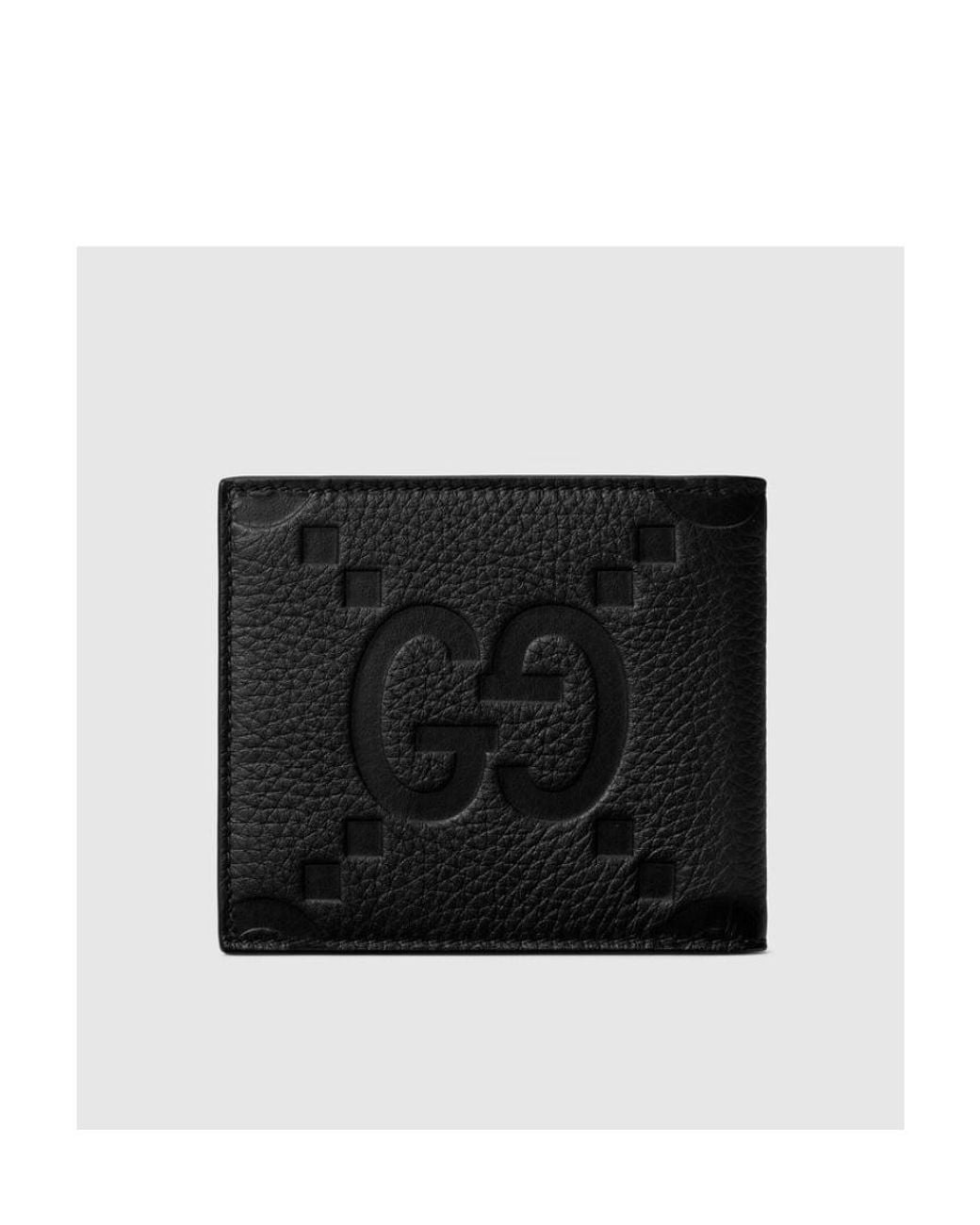 Gucci Black Logo Embossed Bi-Fold Wallet for men