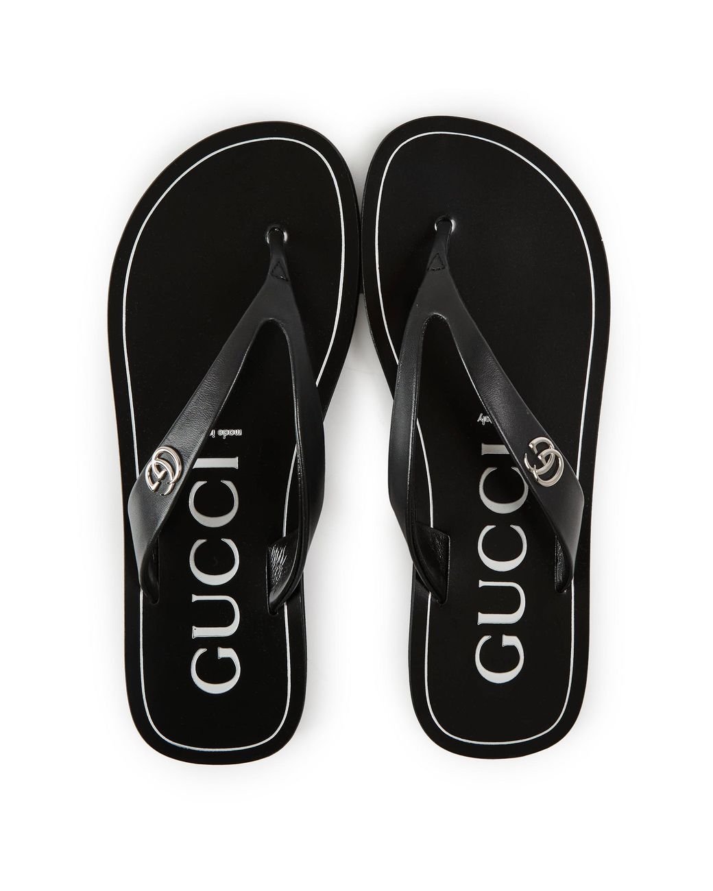 Gucci Black Simple Flip-Flops