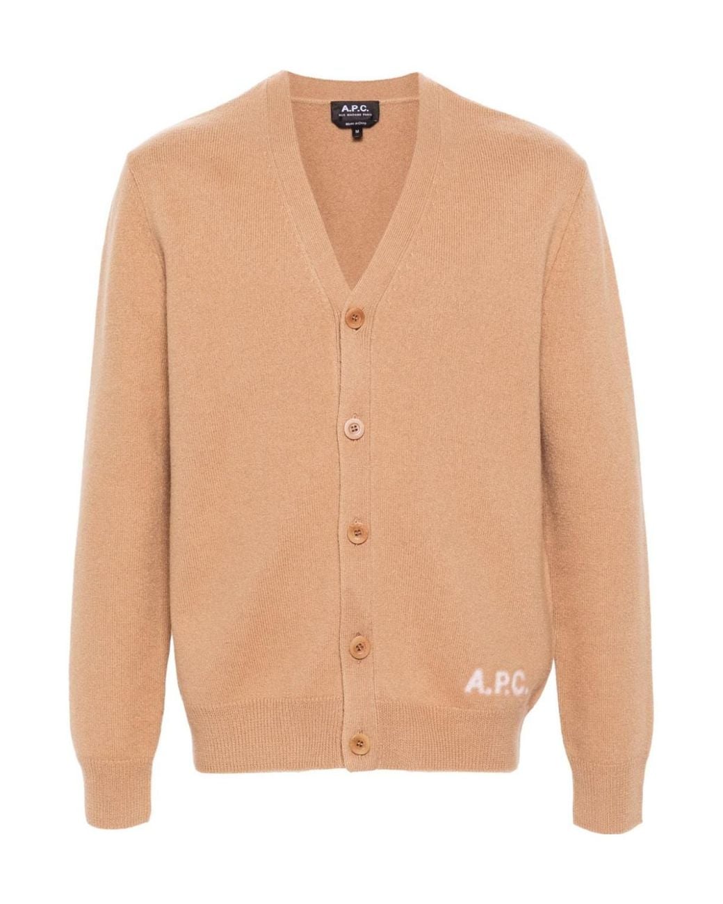 A.P.C. Natural Kenny Button-Up Cardigan for men