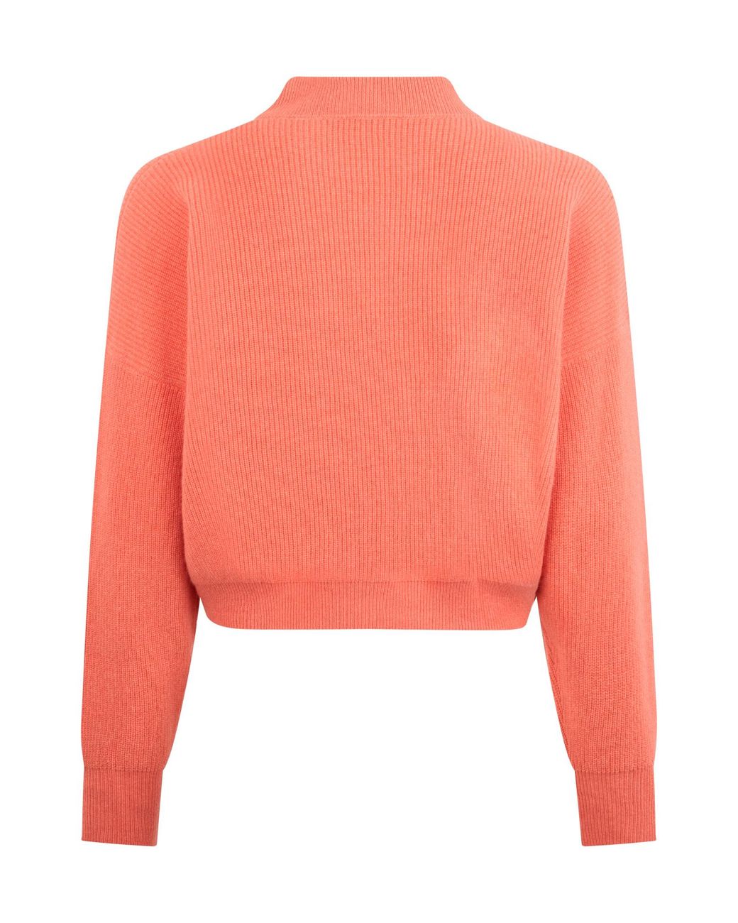 Peserico Pink Cropped High Neck Knitted Sweater