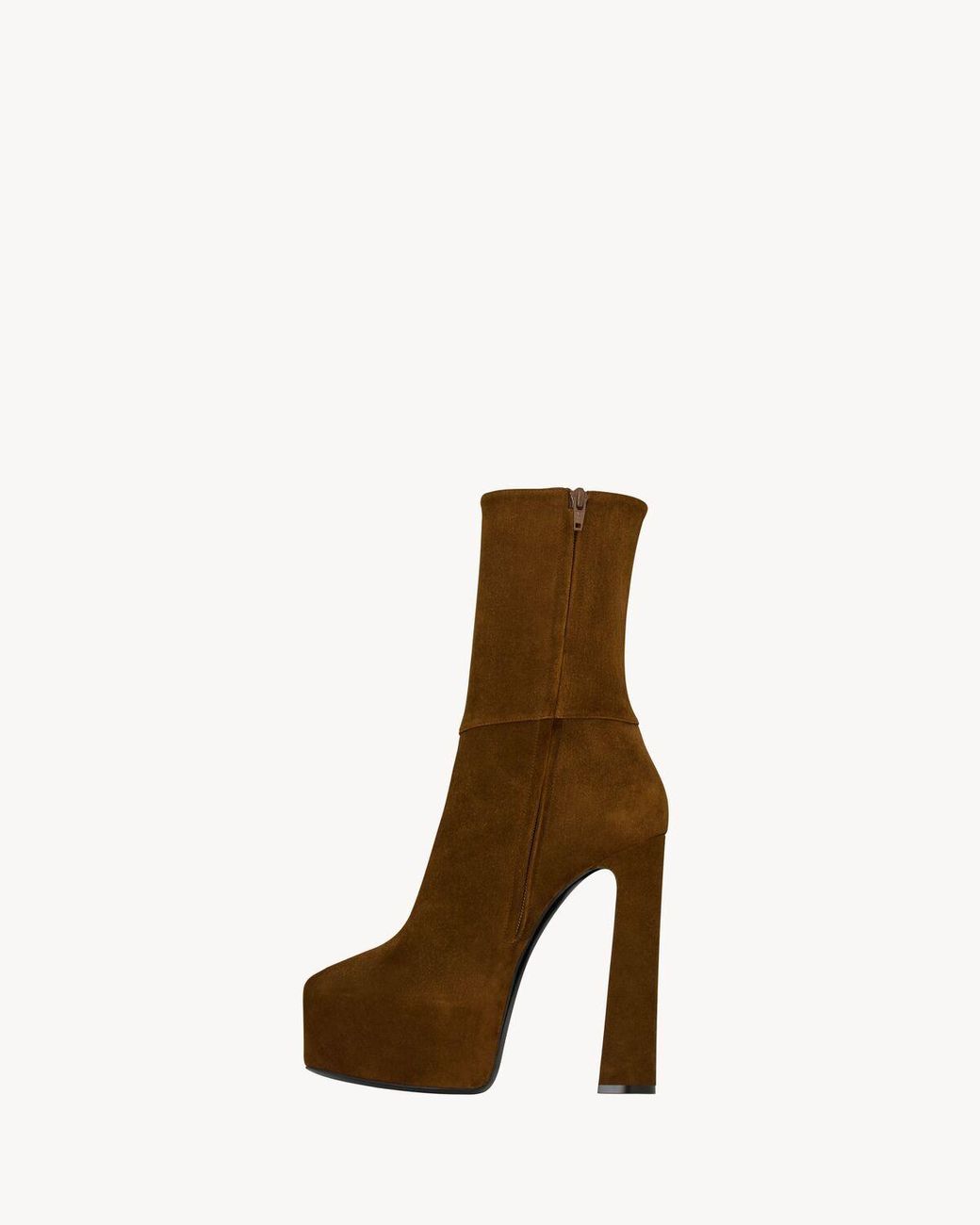 Saint Laurent Brown Niko Platform Boots