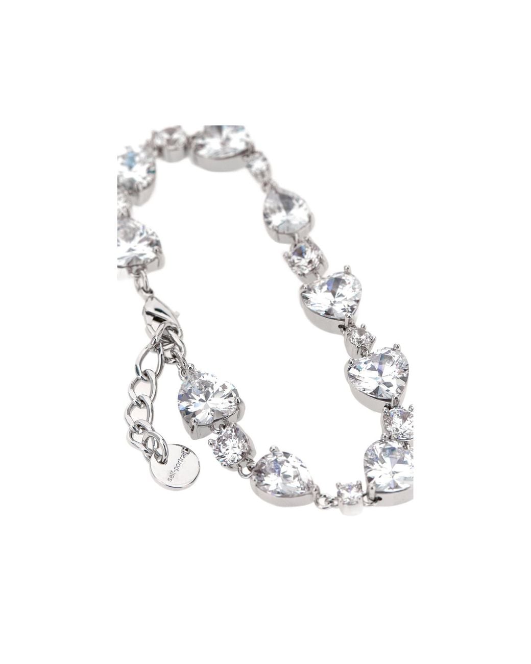 Self-Portrait White Crystal Droplet Bracelet