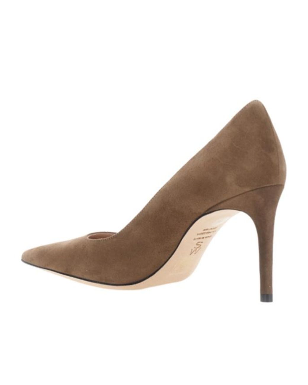Stuart Weitzman Brown Pointed-Toe High-Heeled Pumps