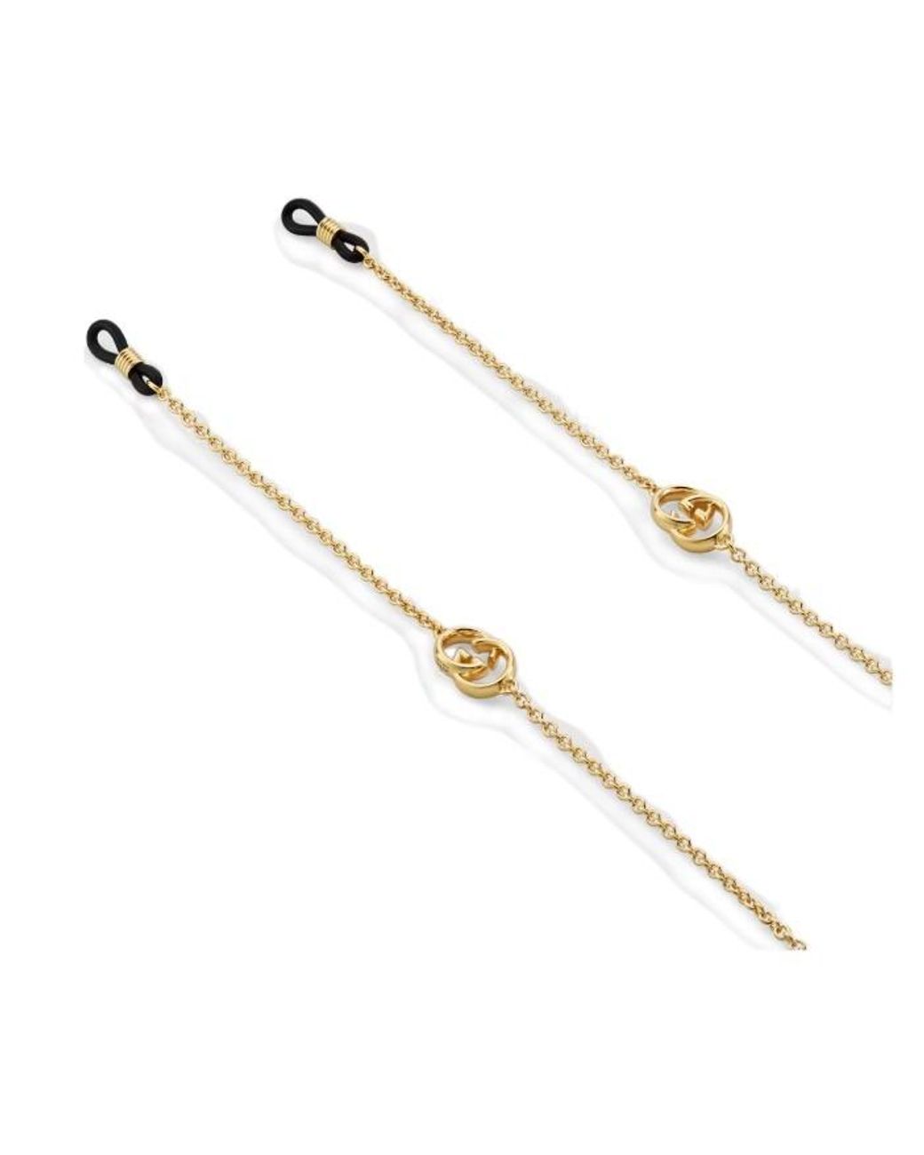 Gucci White Interlocking Glasses Chain