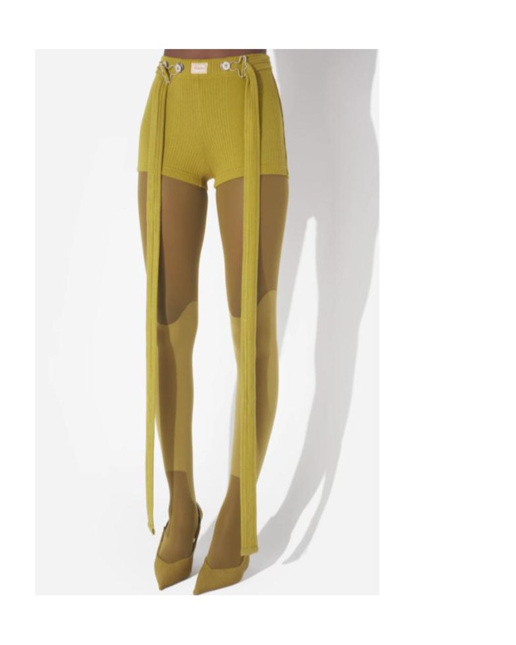 Jean Paul Gaultier Yellow Gaultier Patch Shorts