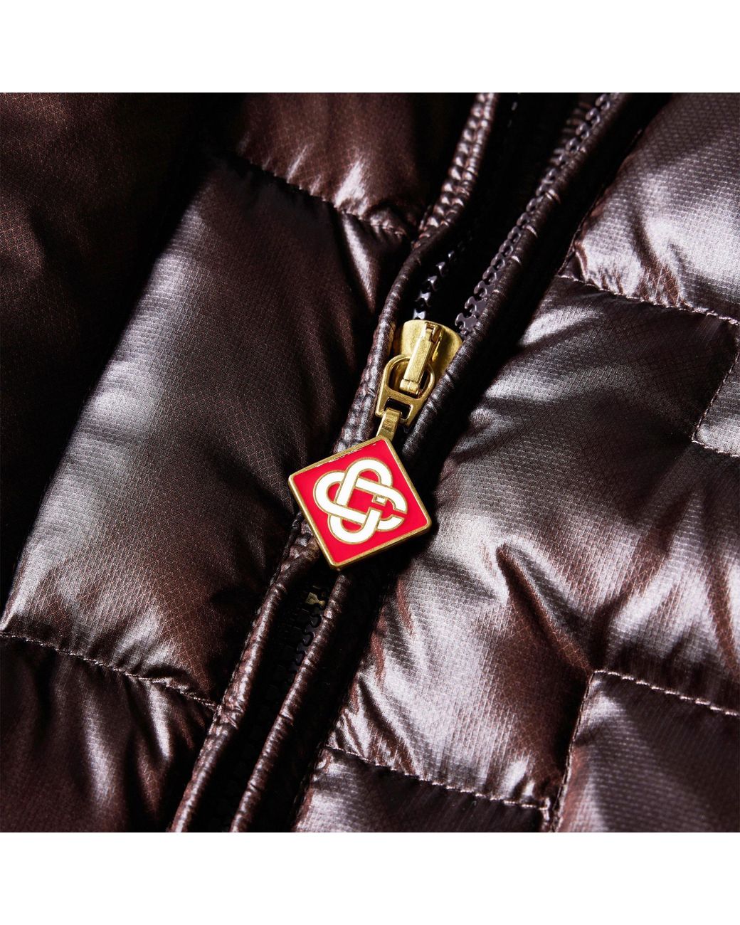 Casablanca Brown Quilted Zippered Padded Jacket for men