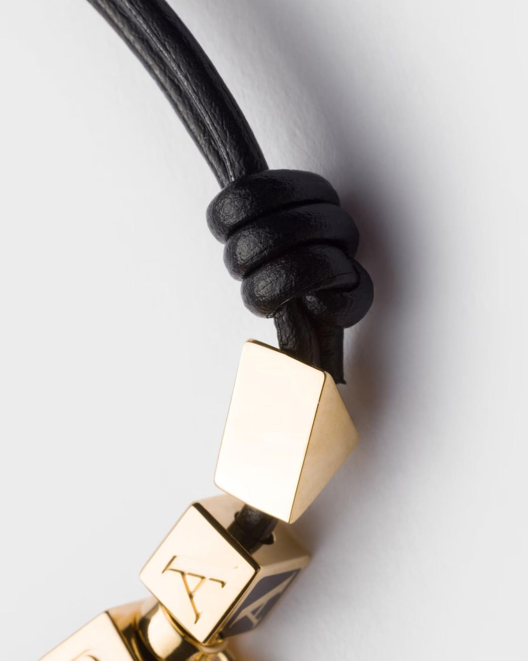 Prada Multicolor Nappa Leather And Metal Bracelet
