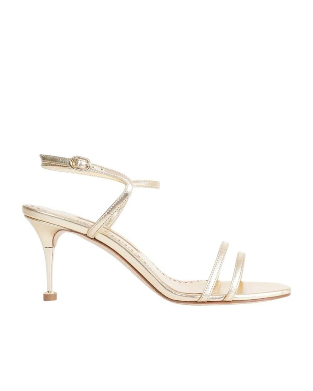 Manolo Blahnik White Chiagalo Sandals
