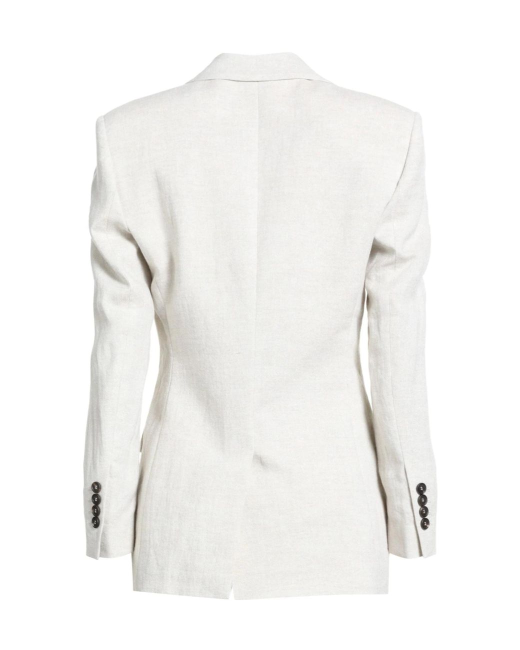 Brunello Cucinelli White Metallic Single-Breasted Blazer