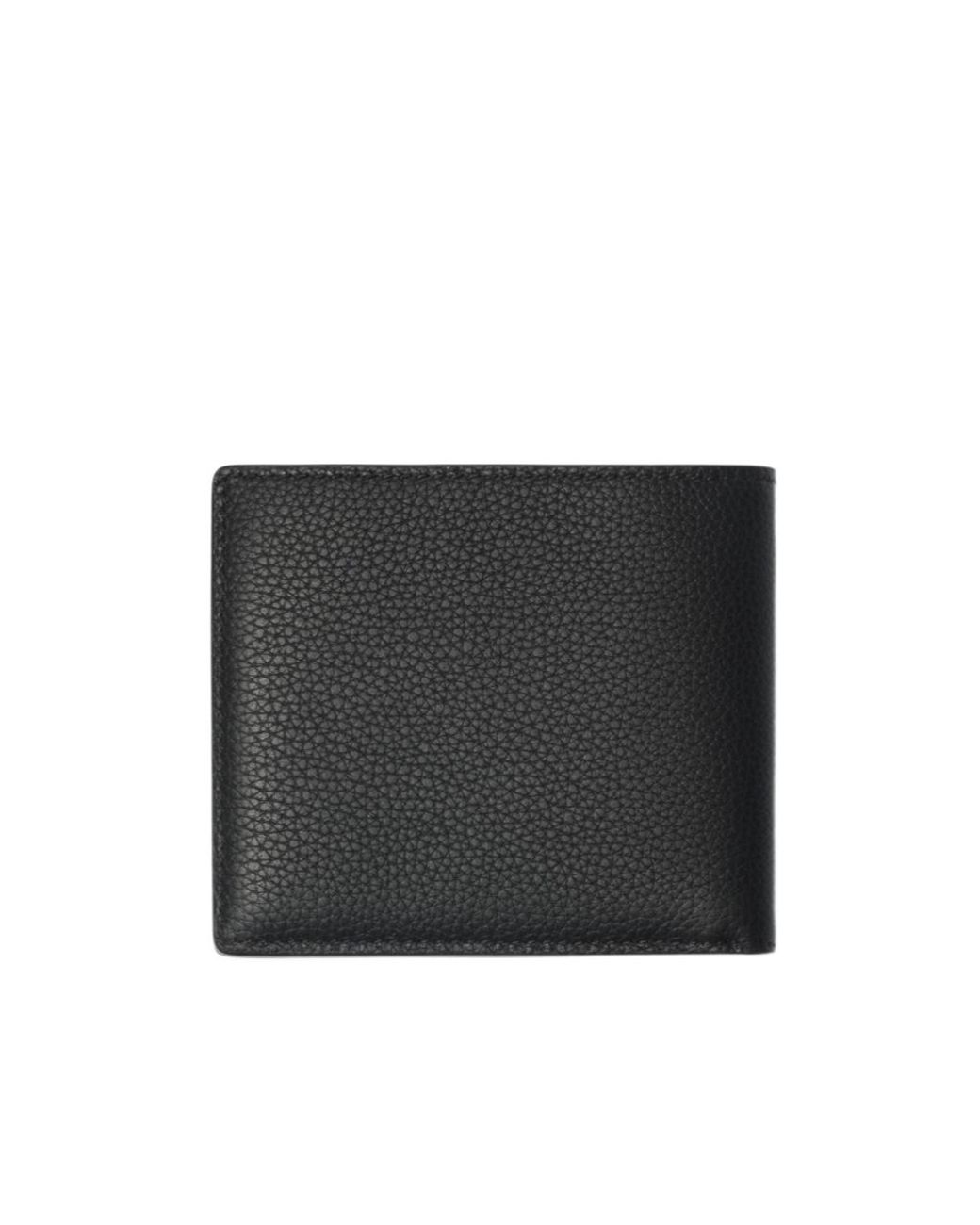 Burberry Black Grained Leather Bifold Wallet for men