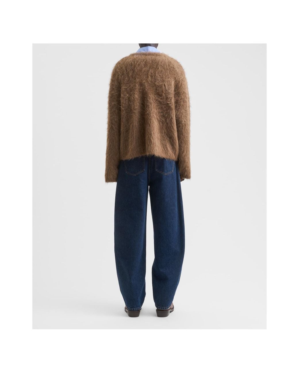 Séfr Brown V-Neck Long-Sleeve Knit Top for men