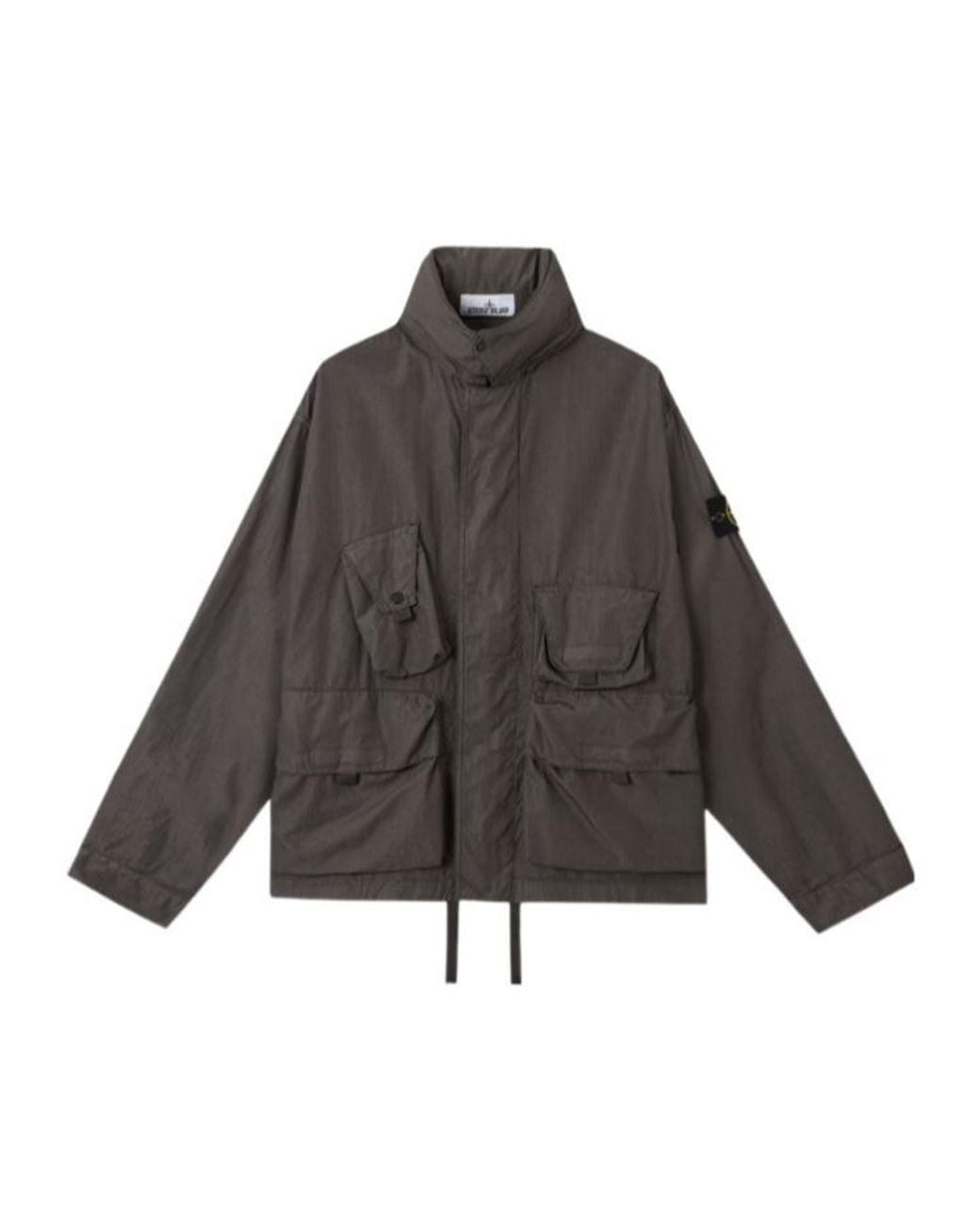 Stone Island Brown Pocket Detailed Hooded Jacket for men
