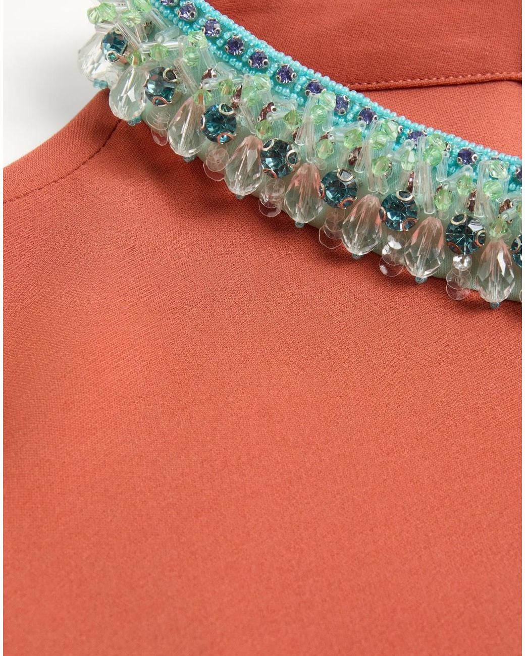 Valentino Orange Short Sleeve Dress
