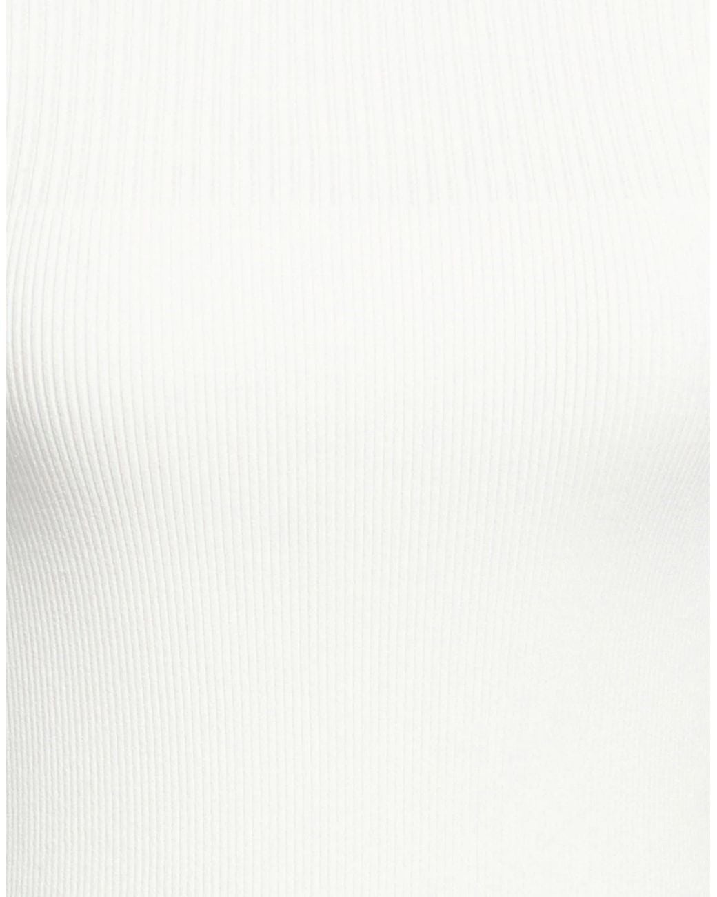 Max Mara White Two-Tone Stretch Knit Top
