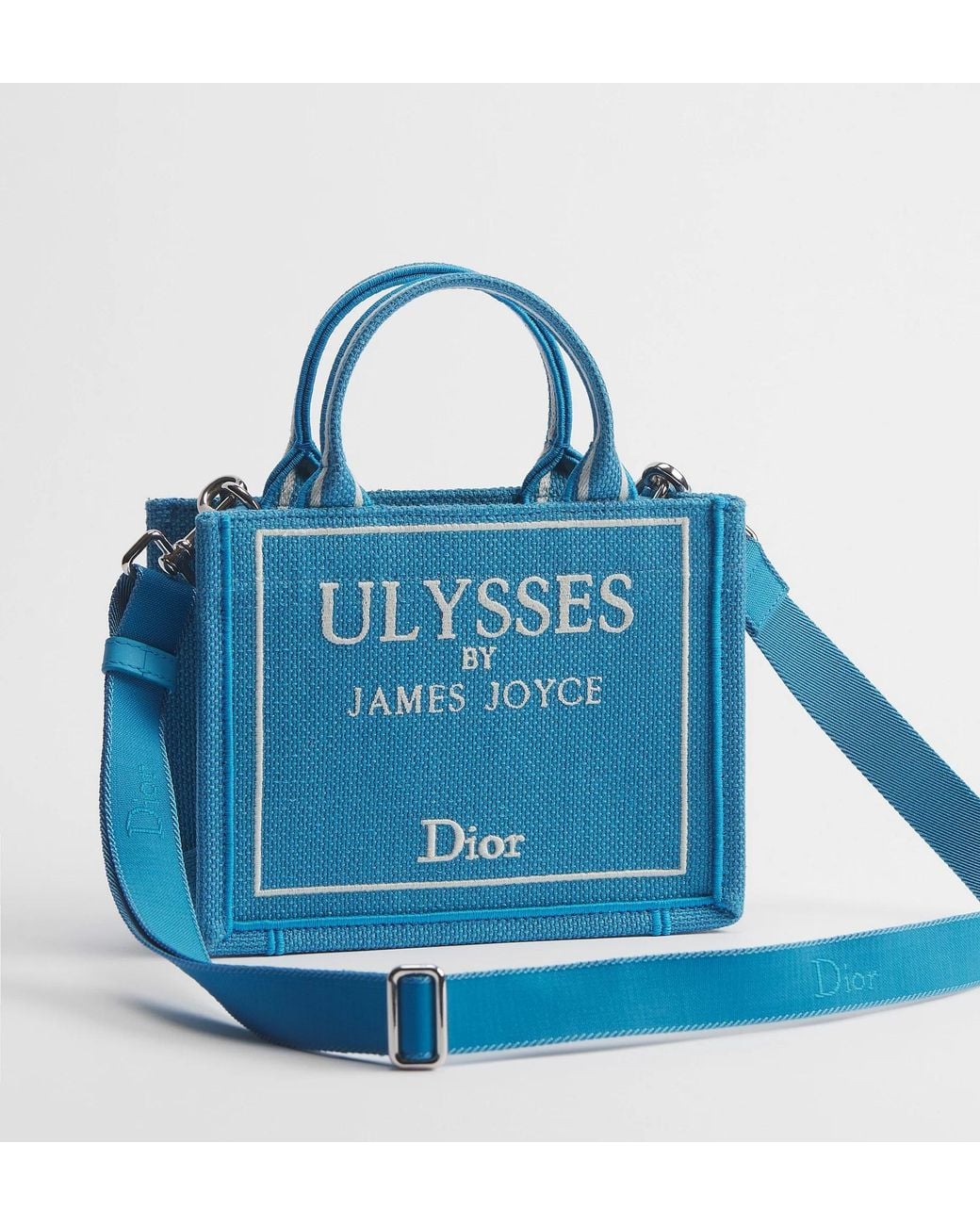 Dior Blue Mini Book Tote With Strap for men