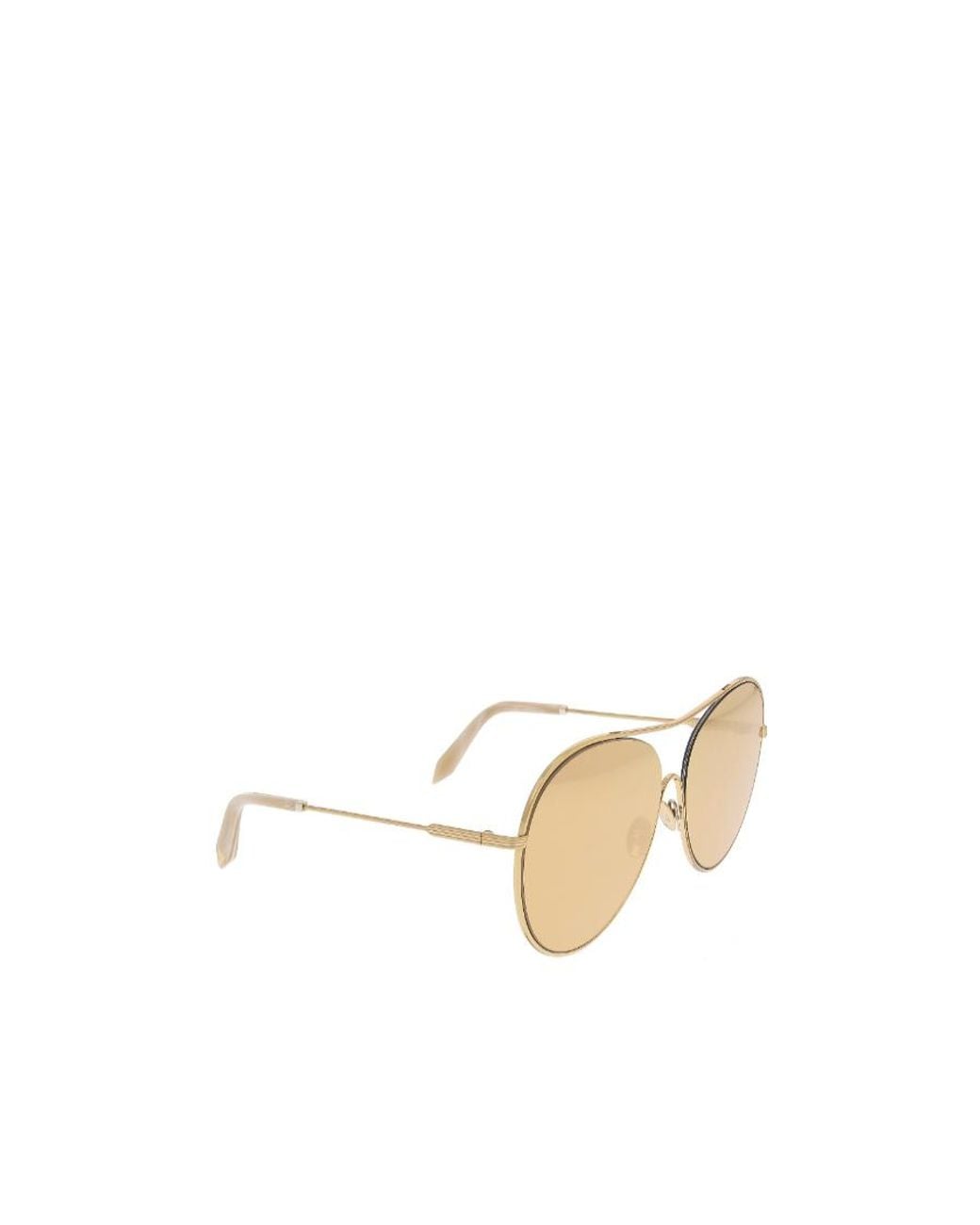 Victoria Beckham Natural Round Frame Sunglasses