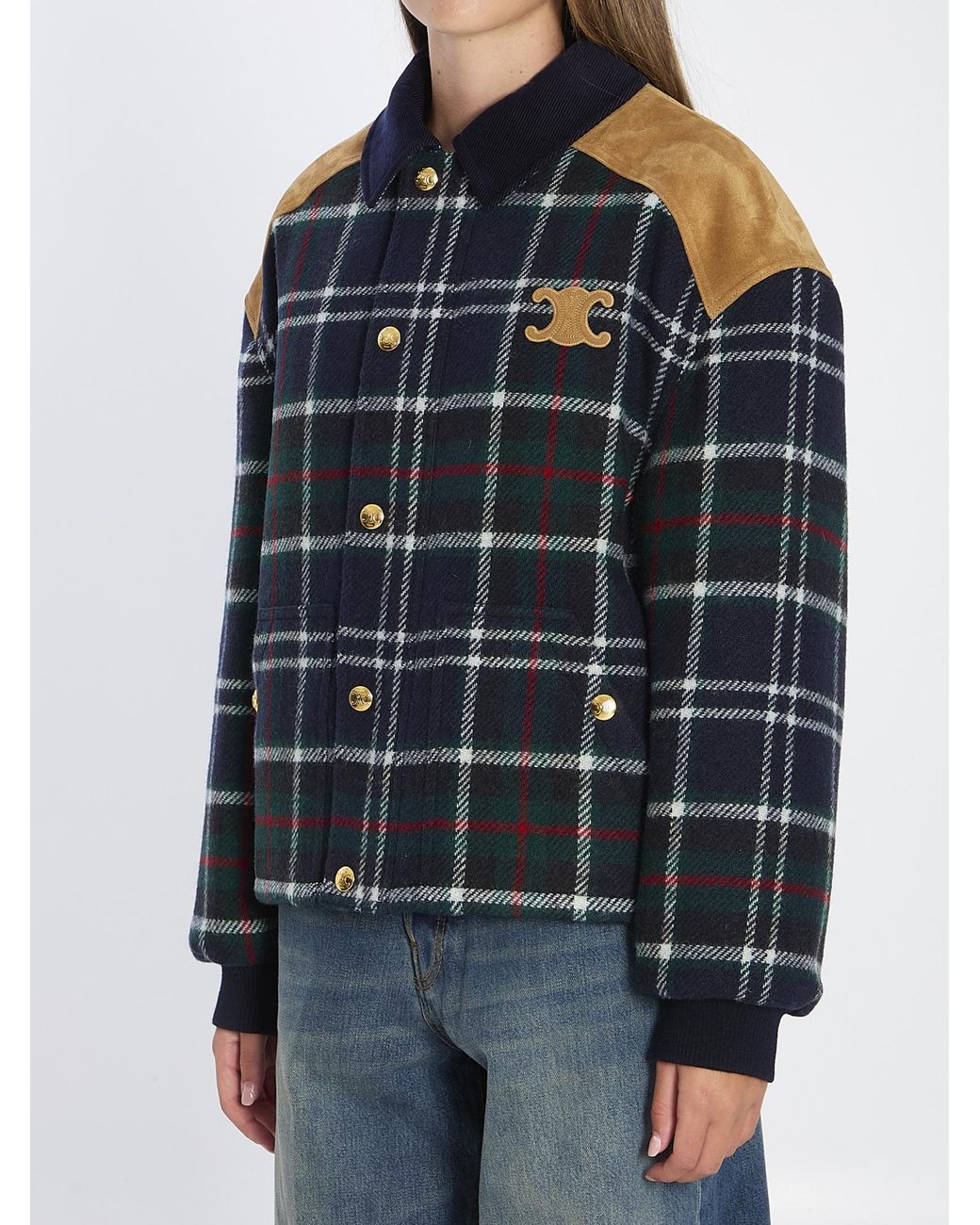 Céline Blue Triomphe Blouson Jacket