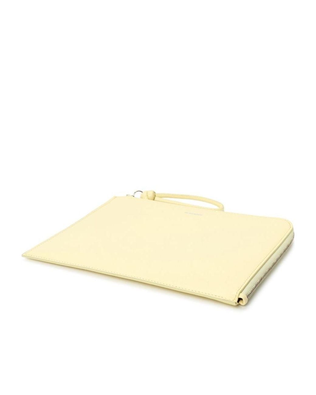 Jil Sander Natural Zipper Clutch