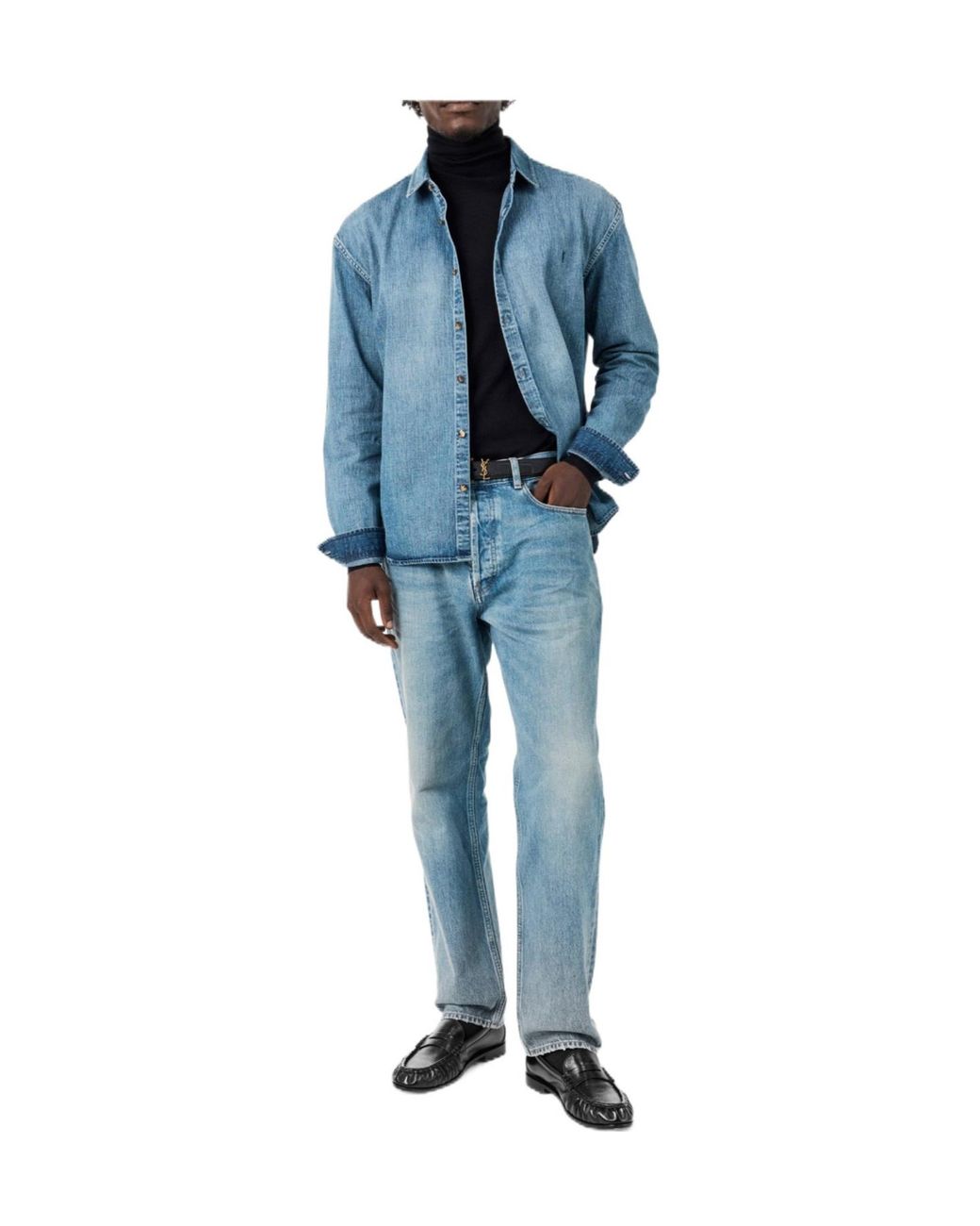 Saint Laurent Blue Saint Denim Shirt for men