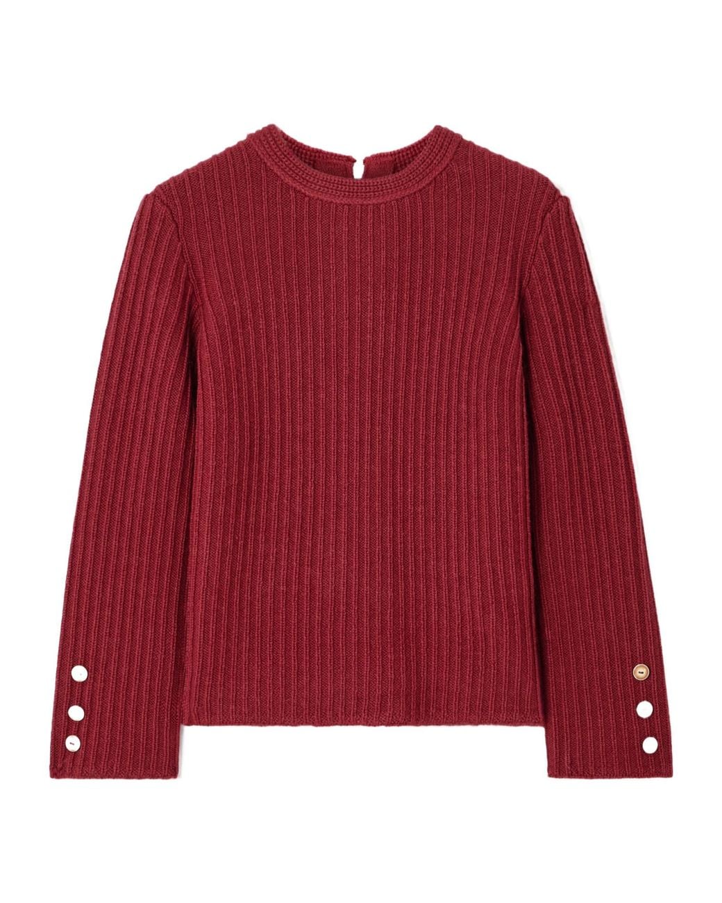 Isabel Marant Red Dixie Ribbed Wool Sweater
