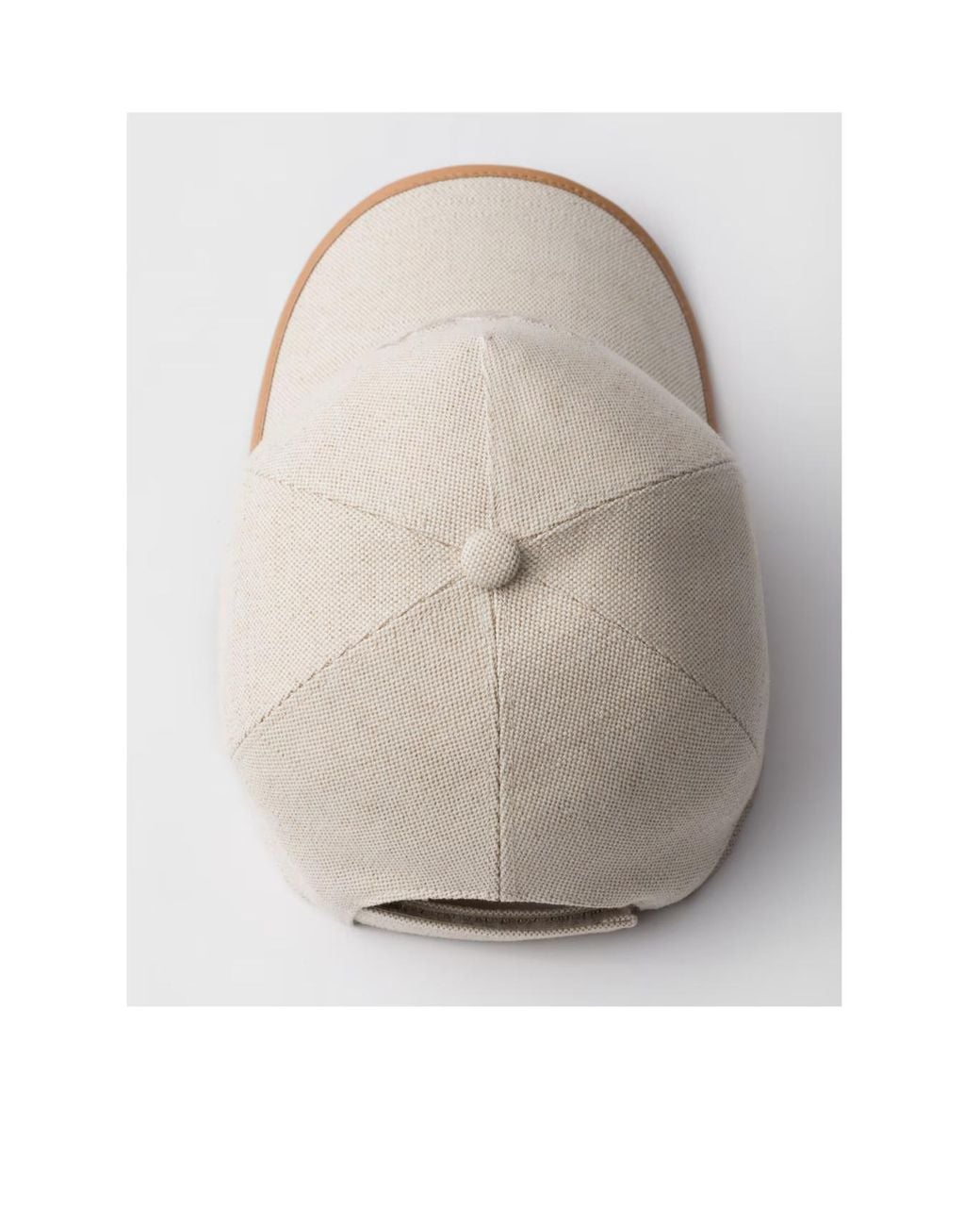 Prada White Logo-Debossed Baseball Cap
