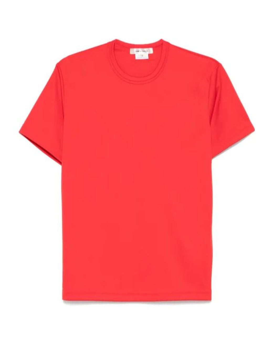 Comme des Garçons Red Crew-Neck T-Shirt