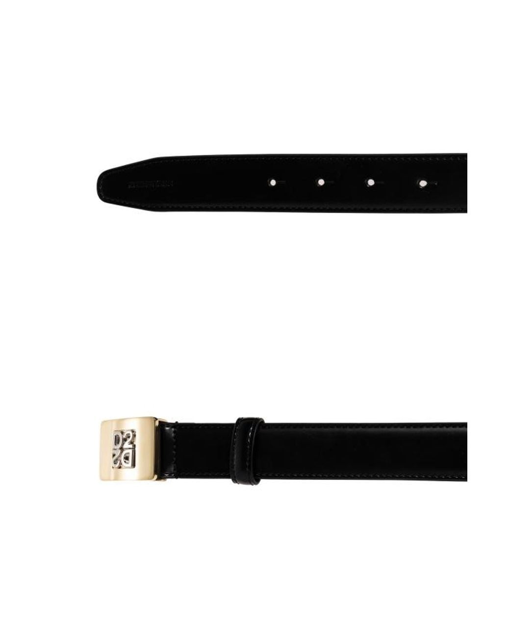 DSquared² White Logo Buckle Leather Belt for men