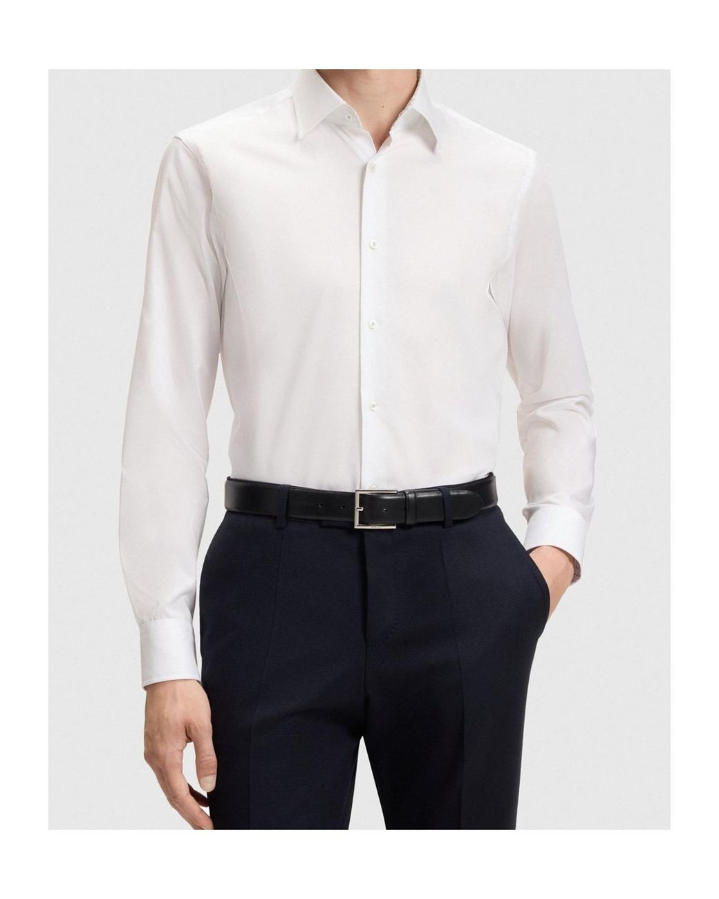 Boss White Boss Long-Sleeved Button-Up Shirt for men
