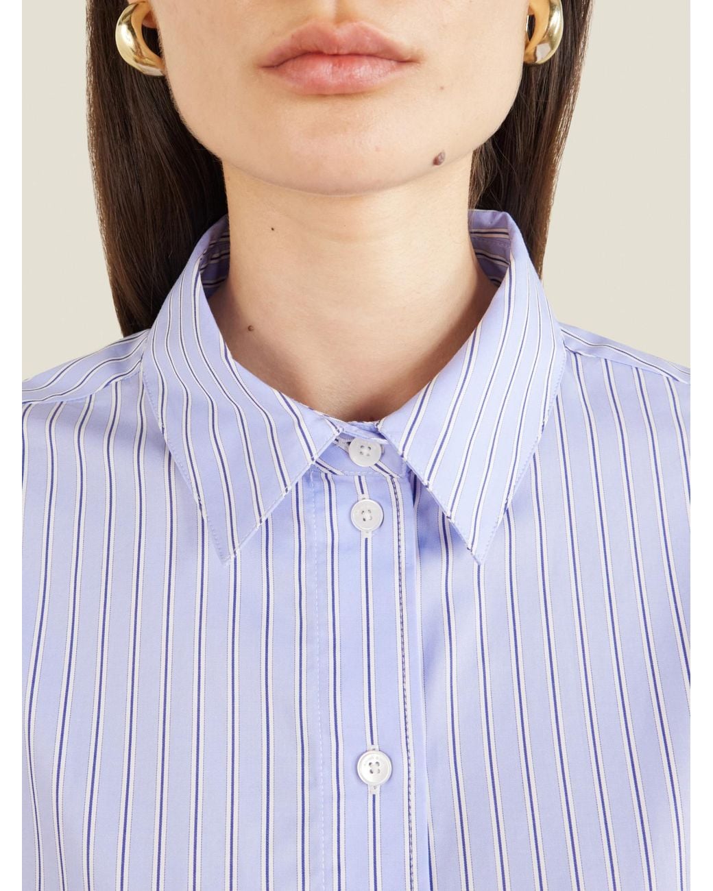 Anine Bing Blue Striped Shirt