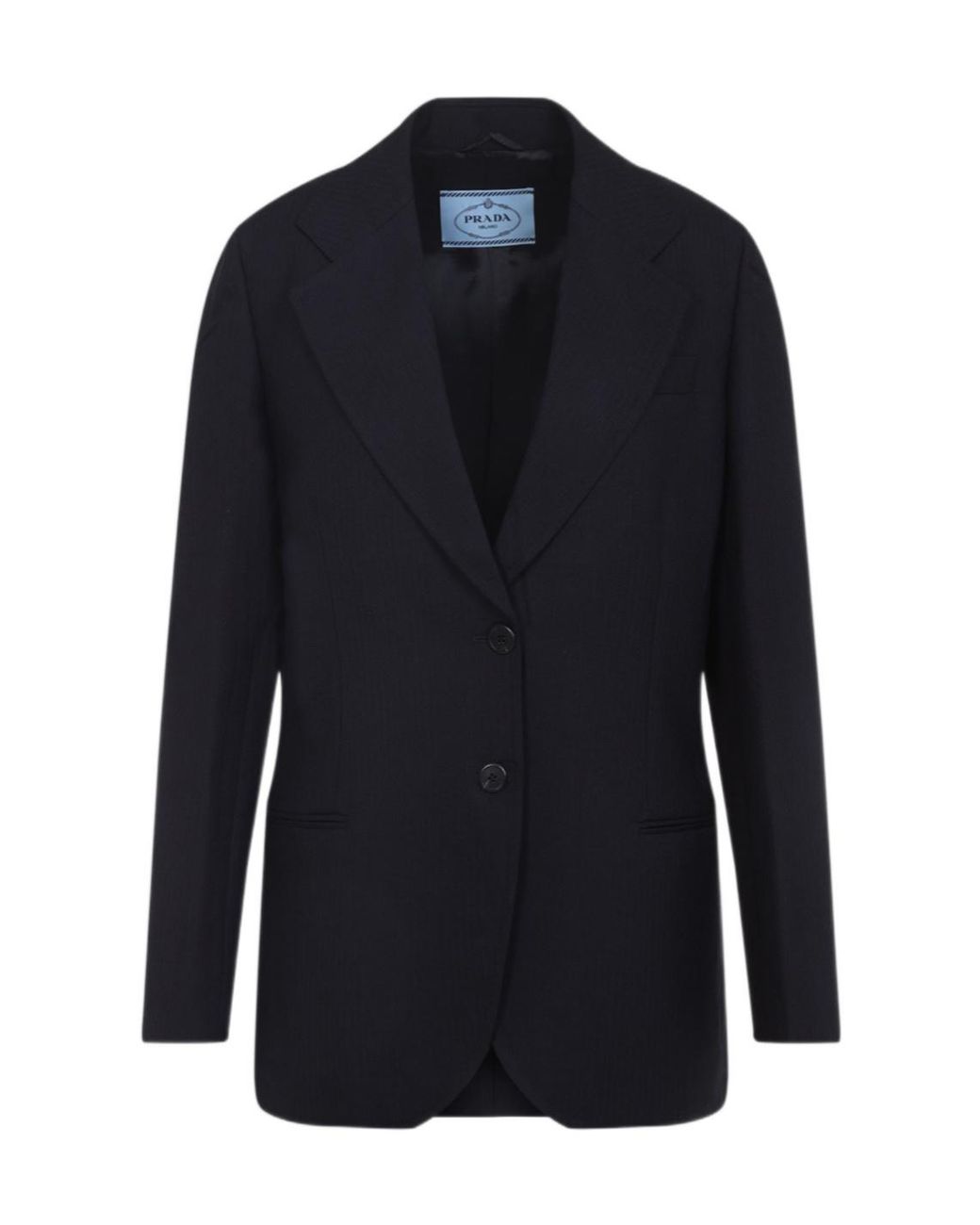 Prada Blue Single-Breasted Tailored Blazer