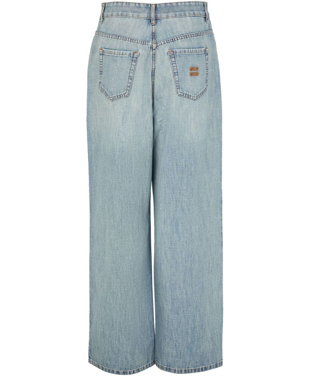 Miu Miu Blue Belt Loop Jeans