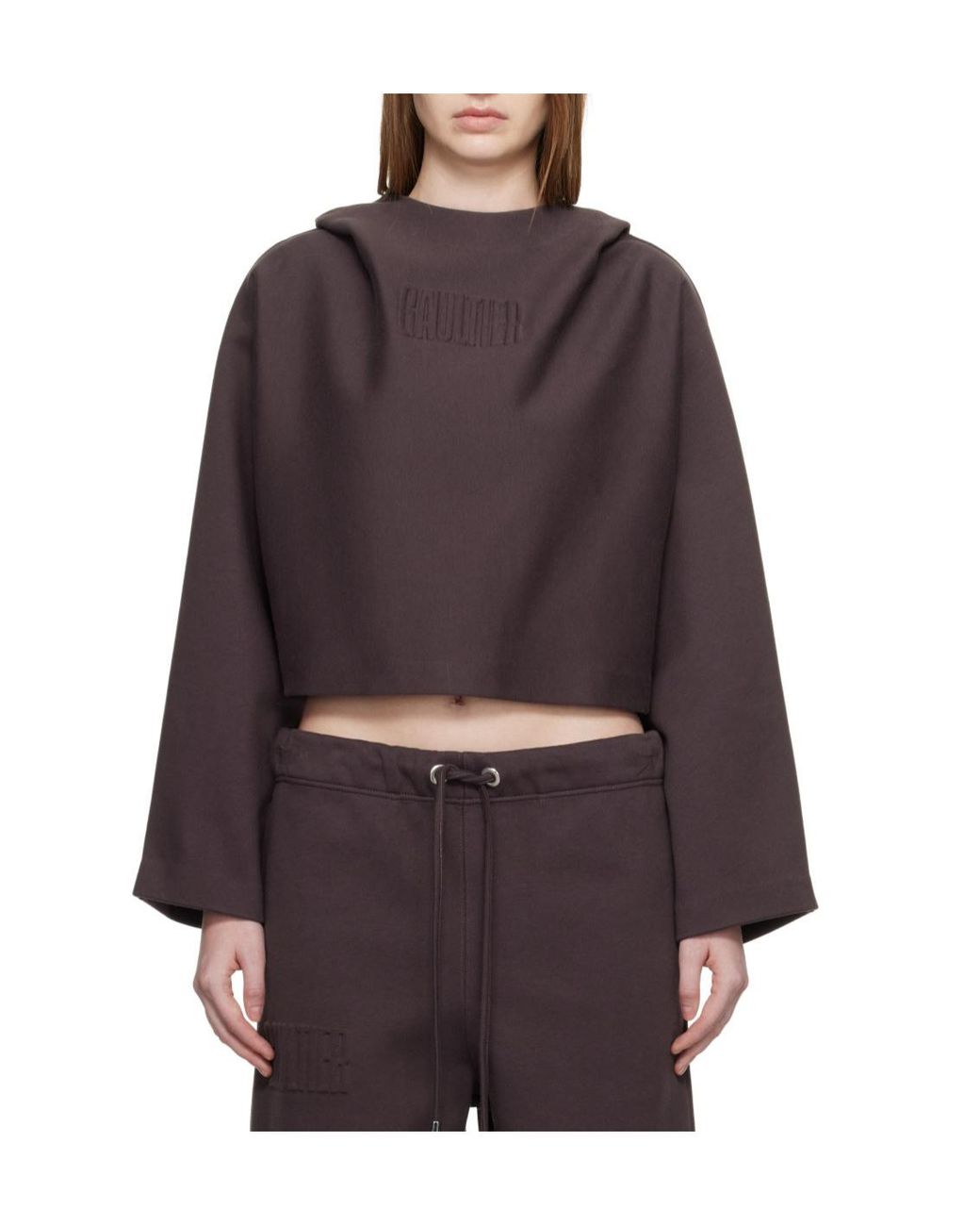 Jean Paul Gaultier Purple Embossed-Logo Hoodie