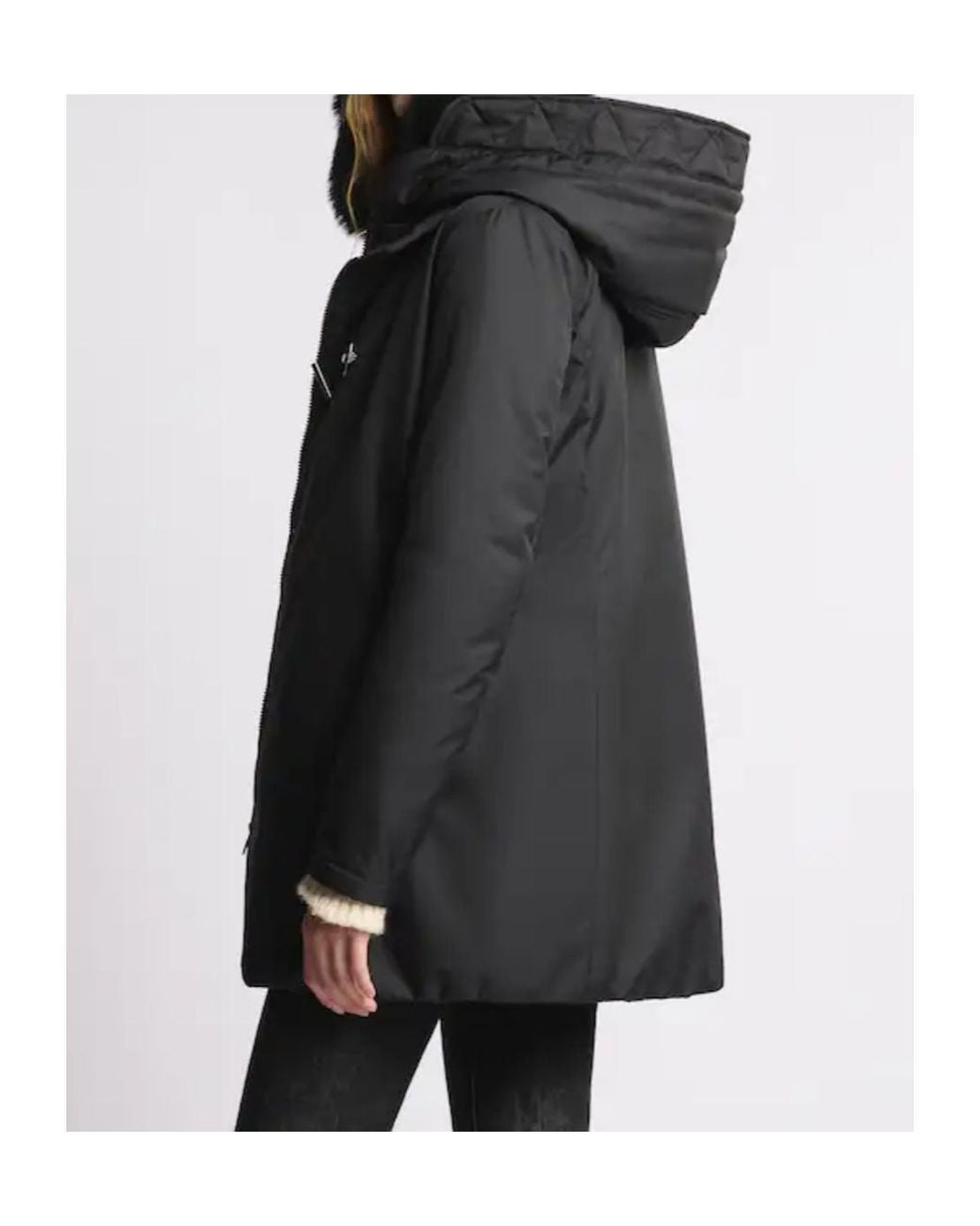 Fay Black Double Toggle Hooded Jacket