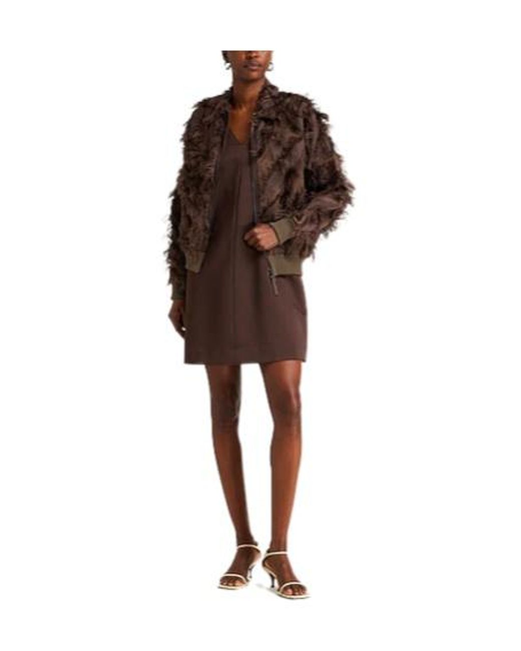 Brunello Cucinelli Brown Satin Baseball Jacket