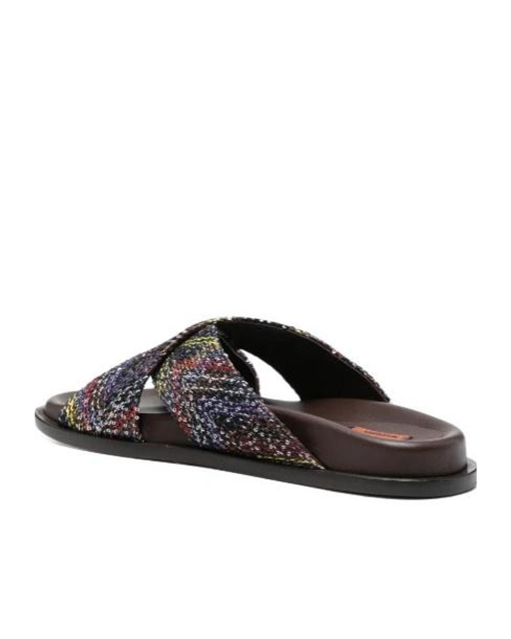 Missoni Brown Criss-Cross-Strap Sandals