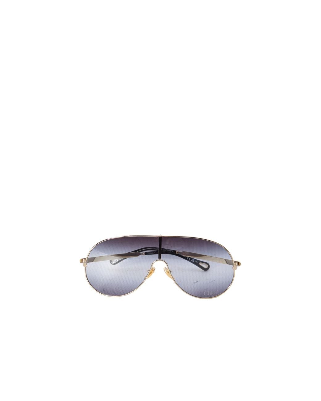 Chloé White Chloé Eyewear Rimless Aviator Sunglasses