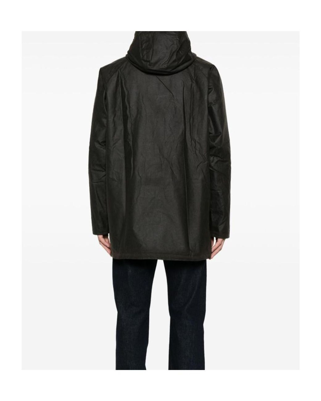 Barbour Black Logo Detailed Hooded Parka for men