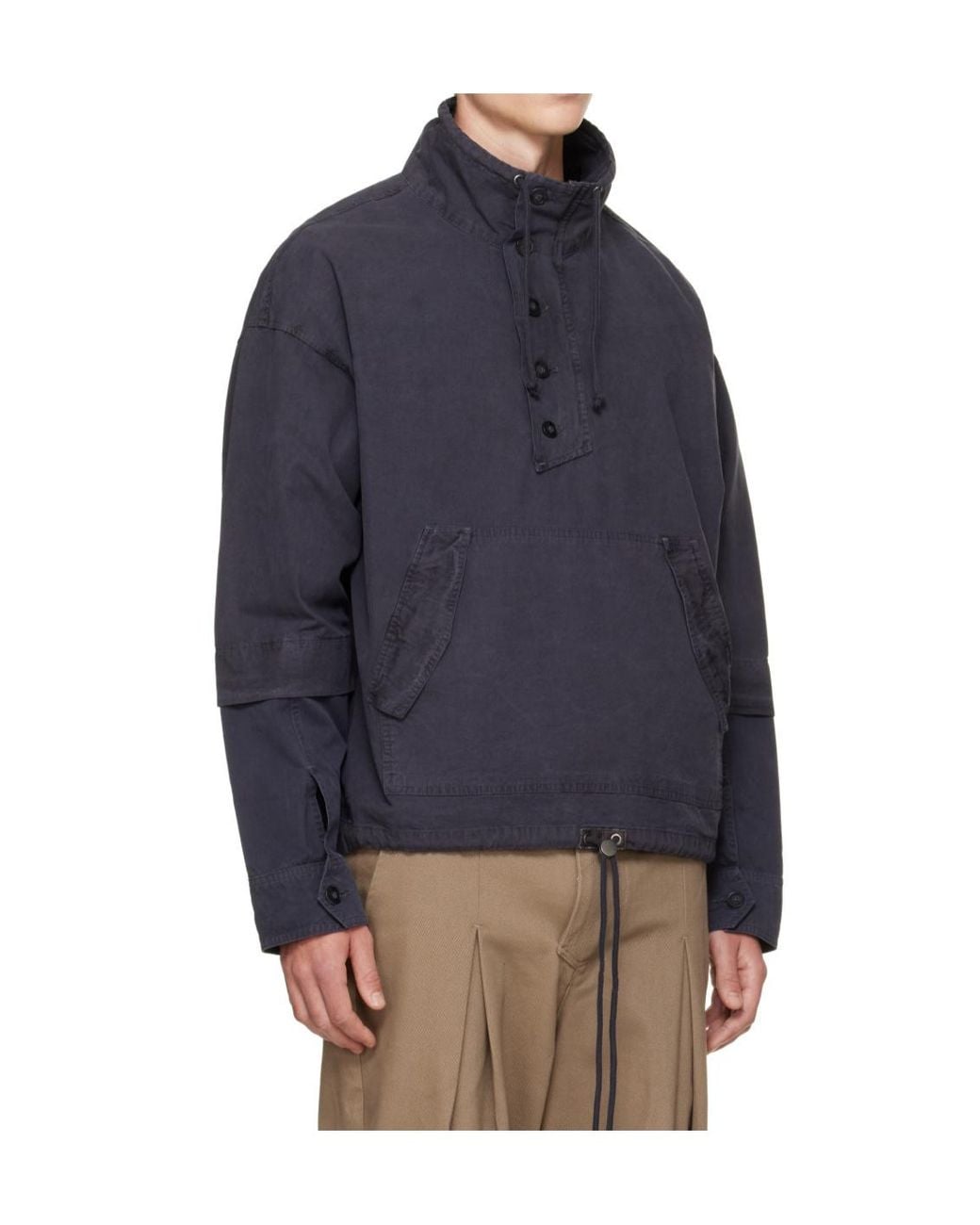 Entire studios Blue Single-Breasted Casual Pullover Jacket for men