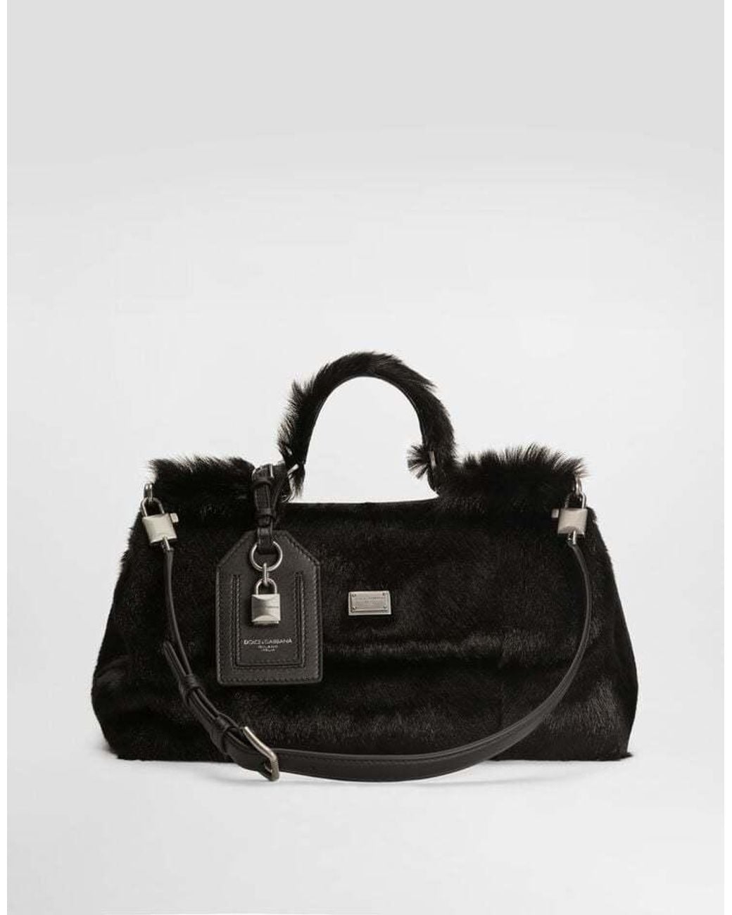 Dolce & Gabbana Black My Sicily Top-Handle Tote Bag