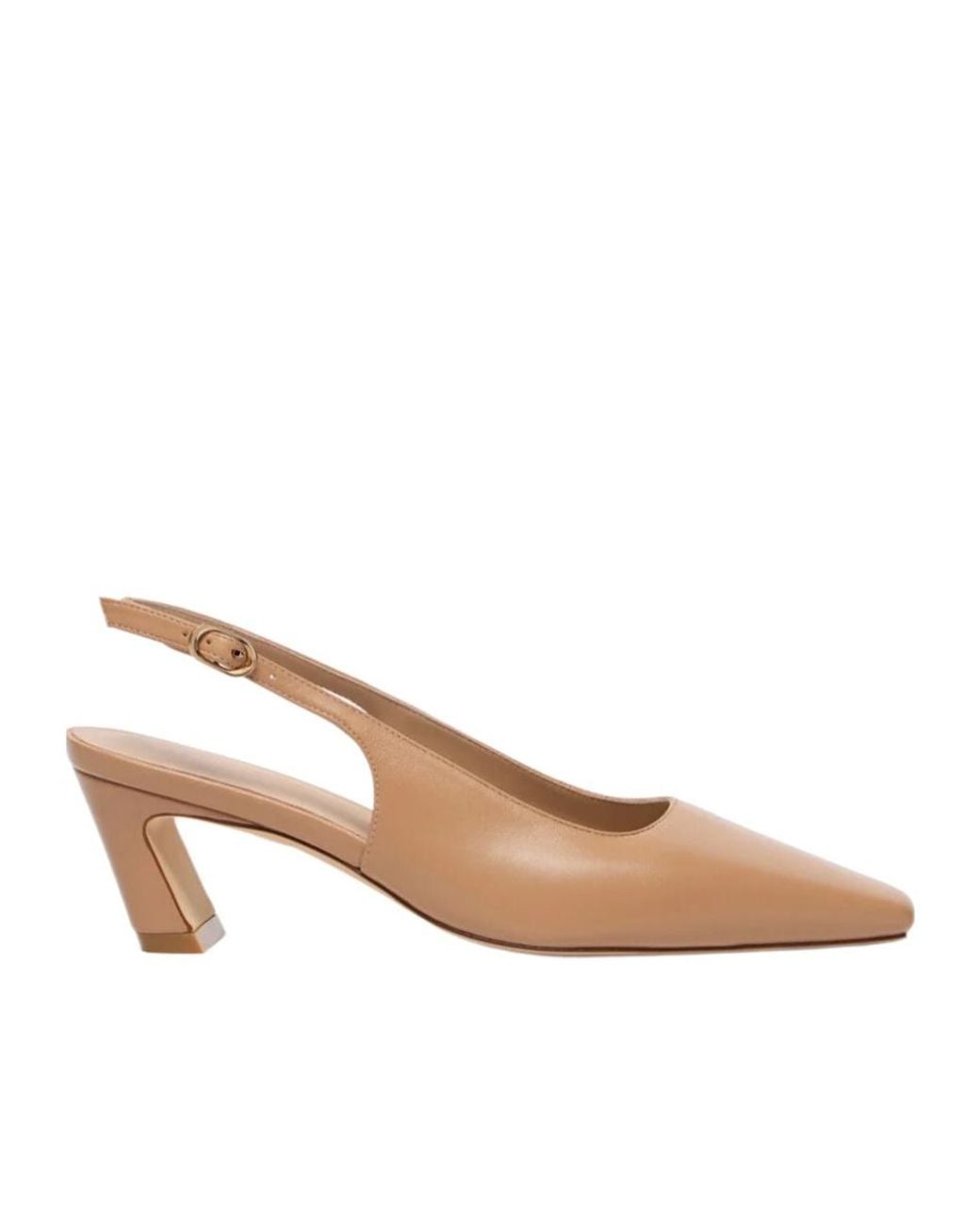 Stuart Weitzman Natural Stassi Slingback 50