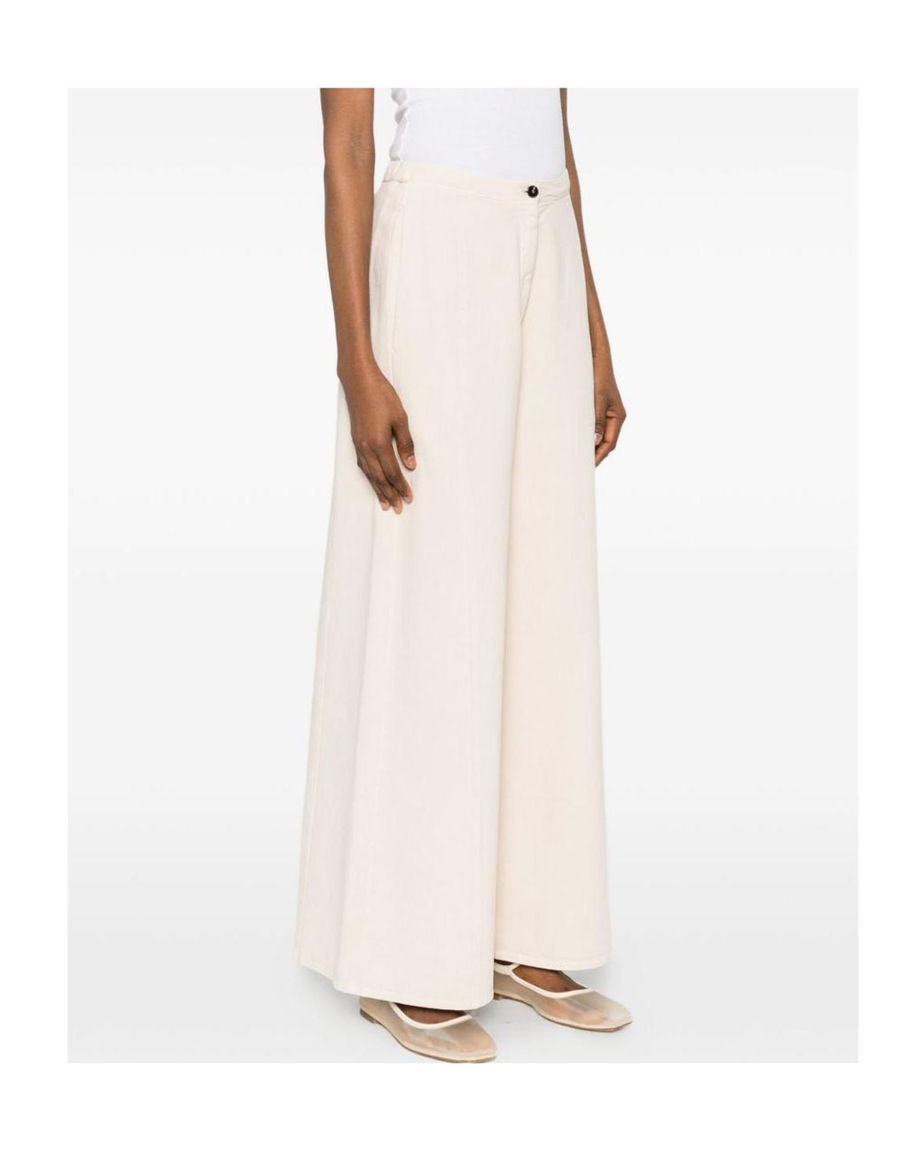 Forte_forte White Straight-Leg Pleated Trousers