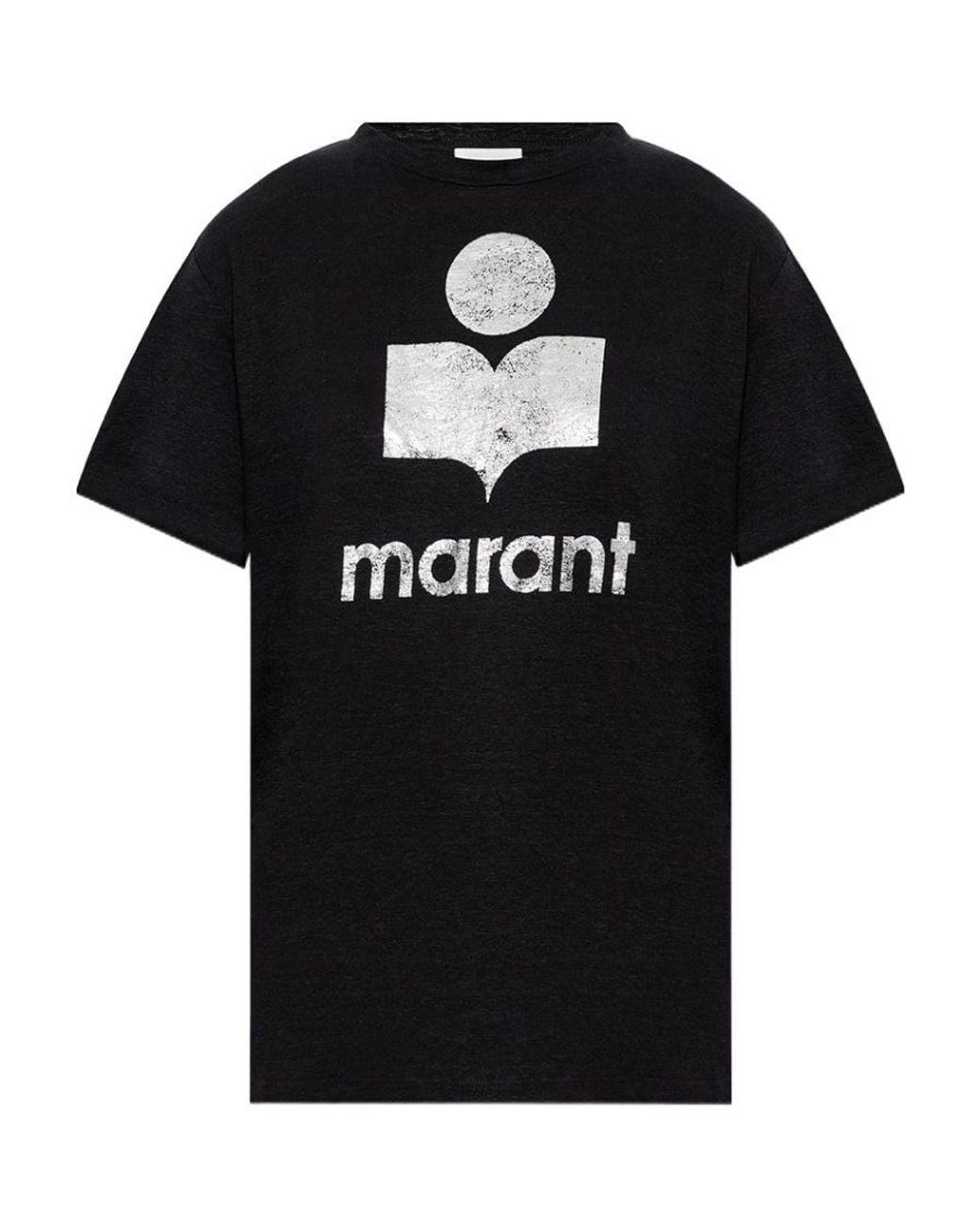 Isabel Marant Black Short-Sleeved T-Shirt With Round Neck