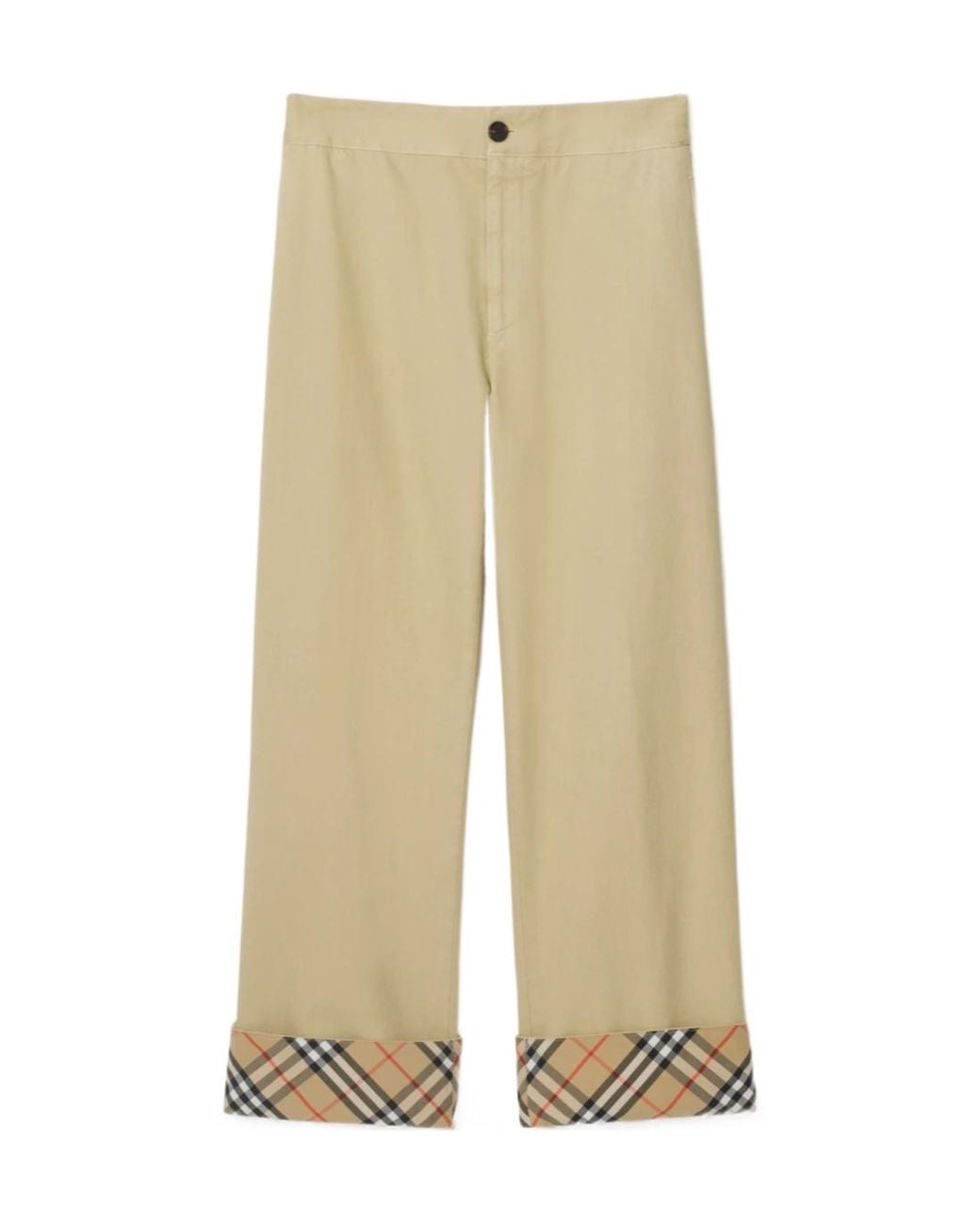 Burberry Natural Gabardine Trousers for men